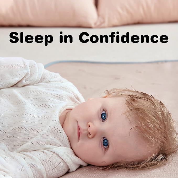 Reidio 1pcs Waterproof Toddler Mattress Pads Cotton Baby Bed Pad Washable Reusable Incontinence Pads Bed Underpads Mattress Protector for Adults Elderly Kids Pets (Peach, 11.8*17.7in(30*45cm))
