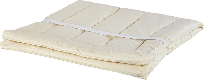 Sleep & Beyond myPad 100% Washable Wool Mattress Pad 0.5 inch Thick Luxurious Comfort - Wool Fibers - Chemical -Free - All -Season Bedding Solution Long -Lasting - Full 54x76 inch