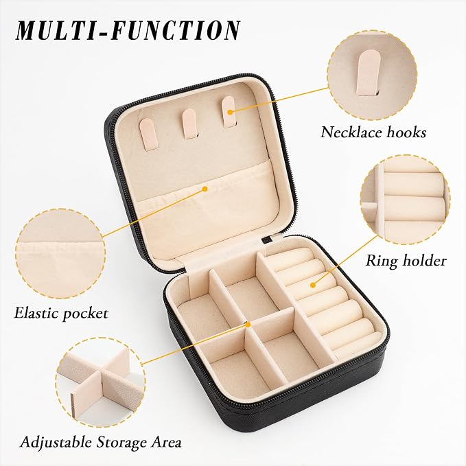 Jewelry Box for Travel Portable Small Jewelry Organizer Nutcracker Travel Jewellery Box for Women Men Boys Girls Jewellery Rings Organizer Case Birthday Christmas Wedding Gifts Nutcracker - Image 3