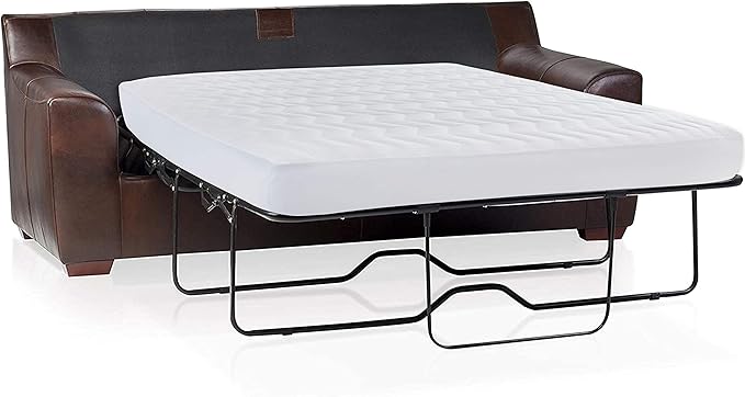 Waterguard Quilted Cotton Mattress Pad - Sleeper Sofa Size - Soft, Comfortable, and Fluffy Mattress Pad - Waterproof Mattress Protector Stretched 5" for Snug Fit on Regular Sized Mattress