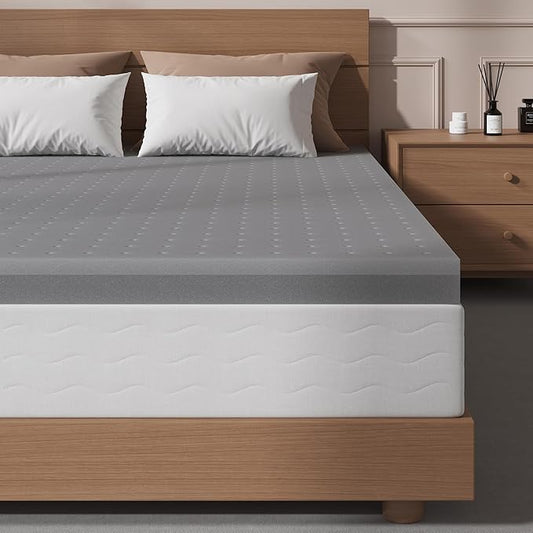 Sleepmax Extra Firm Mattress Topper Twin Size 4 Inch - Extra Hard Memory Foam Bed Topper Pressure Relief - Cooling High-Density Foam Mattress Pad - No Odor, CertiPUR-US Certified, Back Side Sleepers