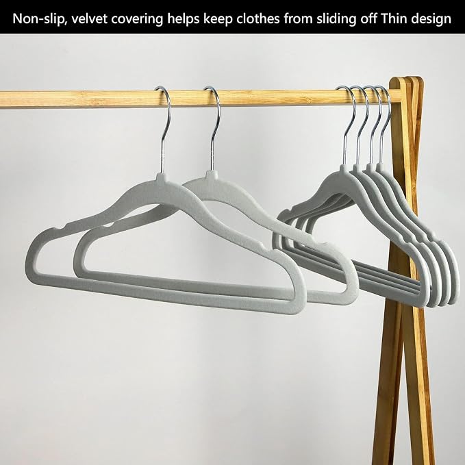 GoodtoU Kids Hangers Velvet 50 Pack 14" - kids Felt Hangers Non Slip Toddler Hanger Childrens Hanger for Kid - Image 3