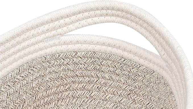 CubesLand Baskets for Shelves Storage,Cube Shelf Closet Storage Bins Set 3,Long-lasting &Skin-friendly Toy Basket Bin,Stylish Room Decor Basket,Woven Off White/Light Brown - Image 5