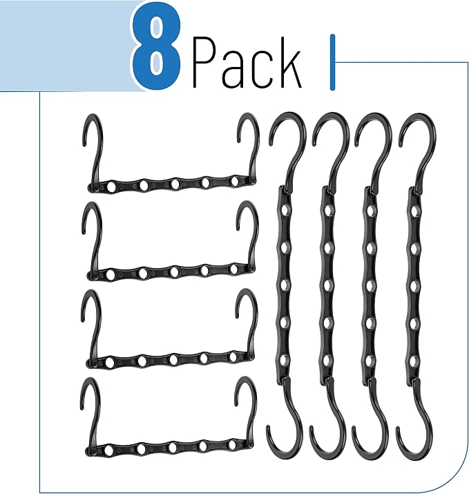 Mr. Pen- Space Saving Hangers, Black, 8 Pack, Clothes Organizers, Shirt Hangers, Magic Closet Space Savers - Image 2