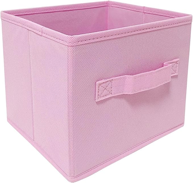 EBIGIC Pink Cube Storage Bins 9.0"x7.5"x7.5" Small Size Fabirc Foldable Closet Toy Organizer Collapsible Cloth - Image 7