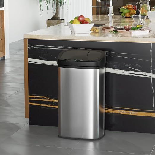 BestOffice 22 Gallons Automatic Sensor Large Kitchen Trash Can with Stainless Steel, Touchless Garbage Bin with Lid for Kitchen, Home, Office Waste Bin 82L - Image 2