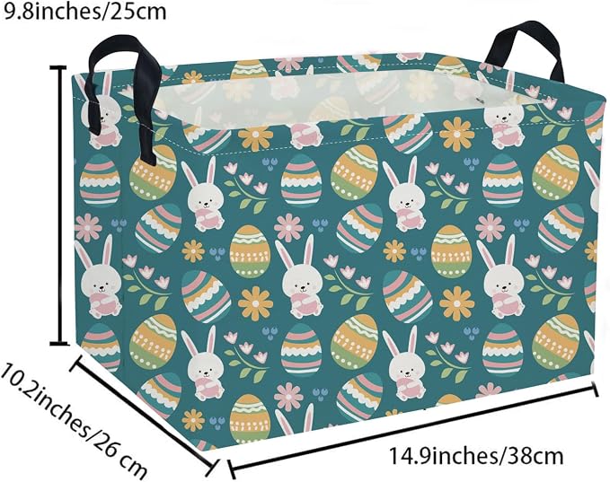 Rectangular Easter Basket Kids Basket Rectangular Cute Storage Bin Organizer Box Room Decor for Home Decor. - Image 2