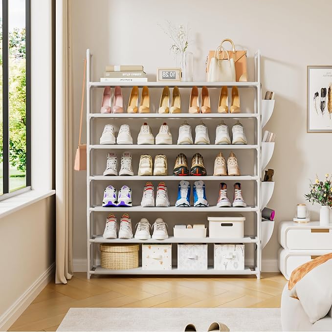 OYREL Shoe Rack 7 Tier Shoe Organizer Shoe Storage 28-35Pairs Shoe Rack for Closet Shoe Rack Organizer Entryway Shoe Holder Space Saving Shoe Shelf Shoe Stand Large Tall Shoe Tower Garage - Image 4