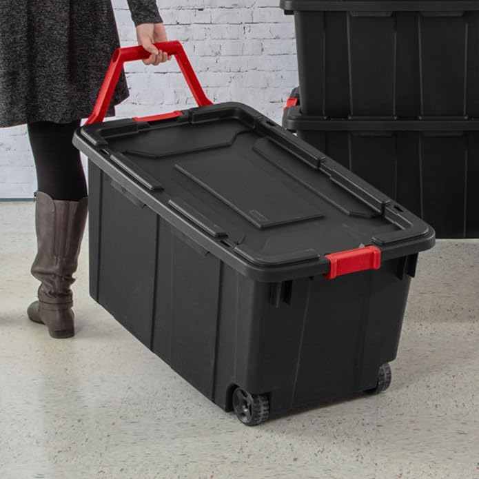 Sterilite Tote IND Wheeled Black 40GA 14699002 - Image 5