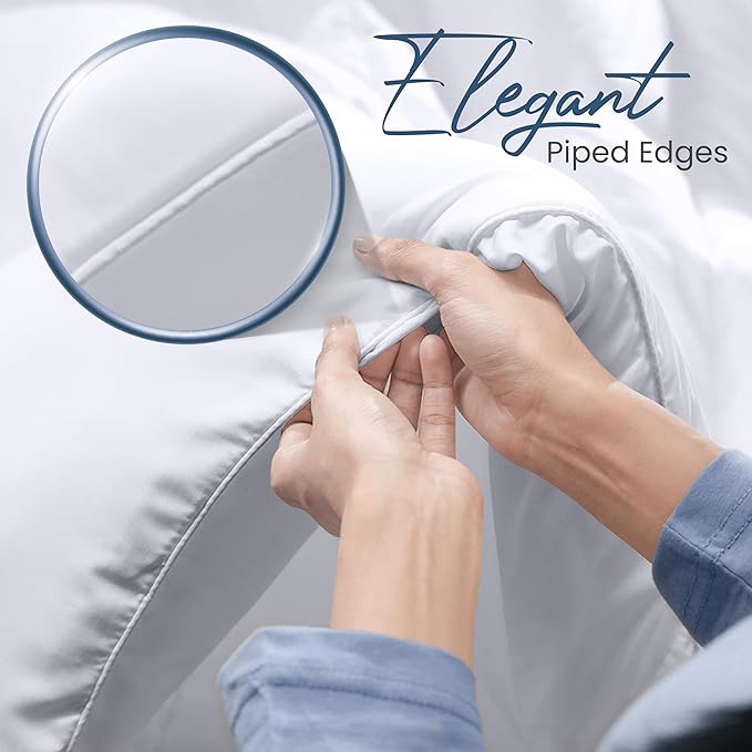 Utopia Bedding Comforters Full Size, All Season Duvet Insert, Down Alternative Box Stitched Bed Comforter with Corner Tabs, Machine Washable (White)