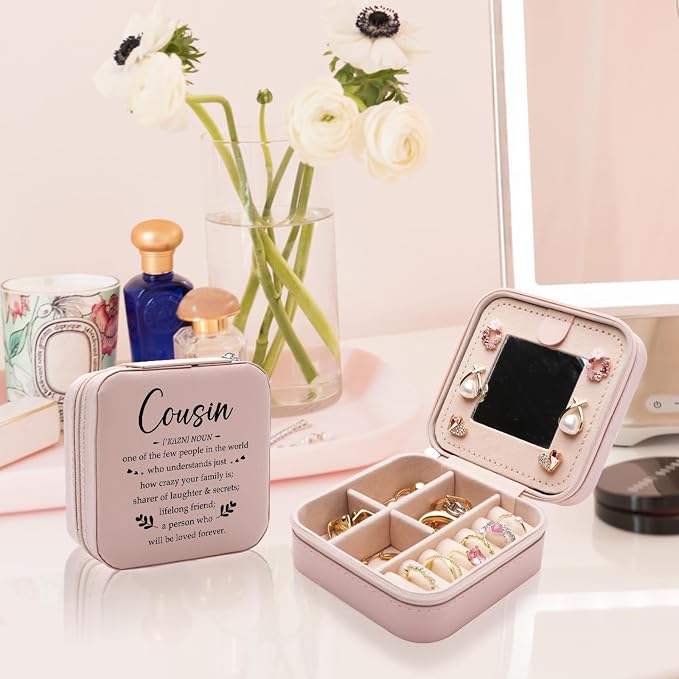 Cousin Gifts for Women Jewelry Box, Cousin Birthday Gifts For Cousins Female, Best Cousins Graduation Wedding Gift for Women Jewelry Case - Image 5