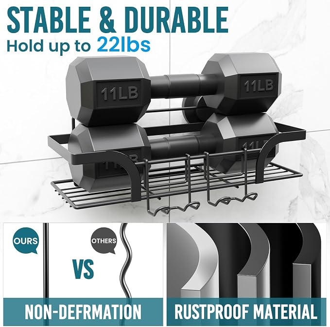 TAILI Shower Caddy Suction Cup 2 Pack, Heavy Duty Bathroom Basket, Bath Shelves for Inside, Stainless Steel Shower Holder for Bathroom Storage & Home Decor,Black - Image 3