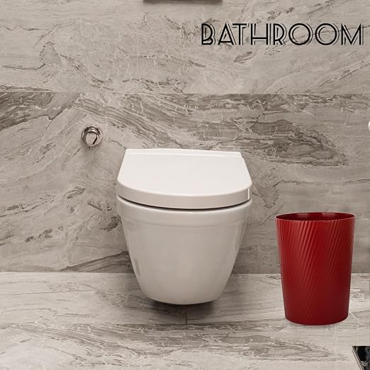 UUJOLY Small Trash Can Wastebasket Garbage Can Container Bins for Bathrooms, Laundry Room, Kitchens, Offices, Kids Rooms, Dorms (Red) - Image 6