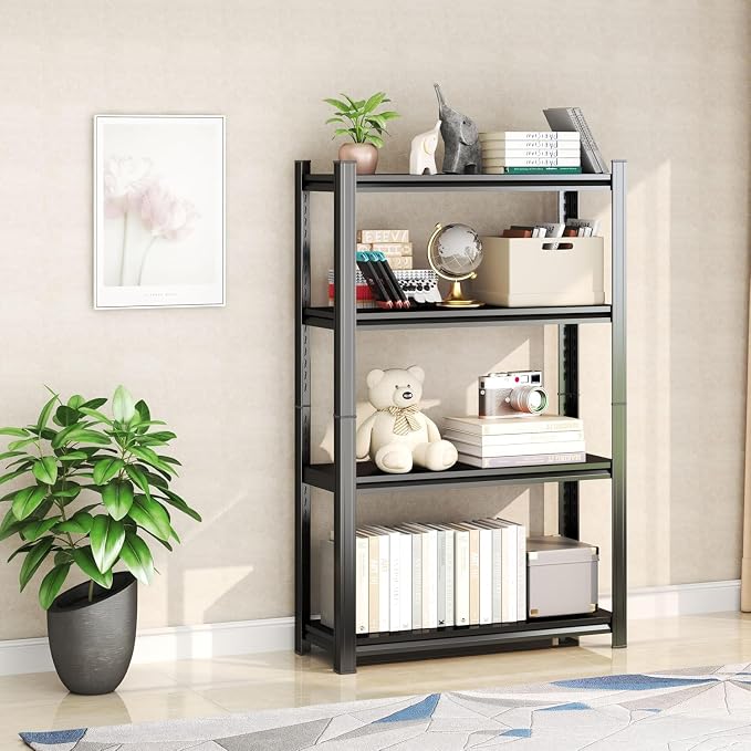 4-Tier Garage Shelving, 16''W*12''D*44''H Metal Storage Shelf ，2-in-1 Adjustable 3020 lbs Heavy Duty Unit Shelves, Upgraded Reinforced Double-Layer Columns for Basement Kitchen Pantry Rack - Image 3