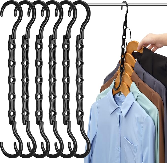 AMKUFO Closet Organizers and Storage 20 Pack Hanger Organizer Magic Hangers Space Saving Hanging Plastic for Heavy Clothes, Dorm Room Bedroom Home RV Car Camper Organization Essentials by AMKUFO