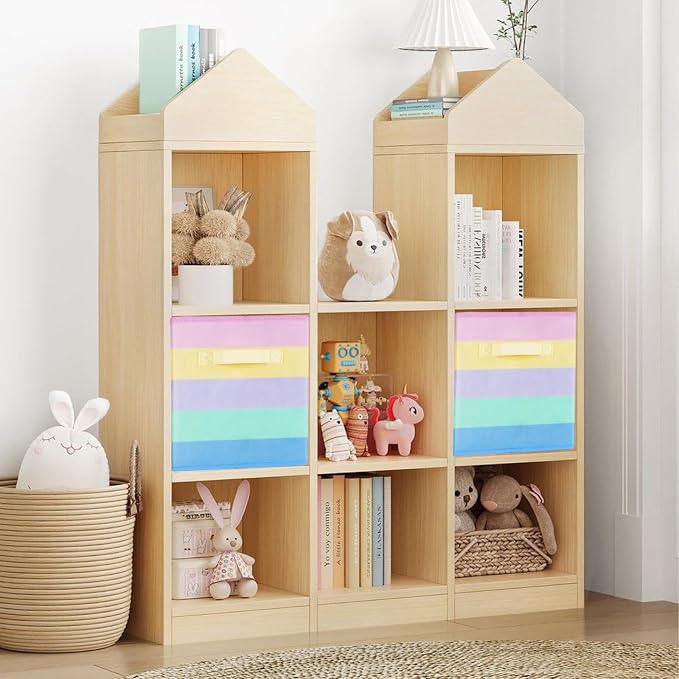 ShellKingdom Storage Bins, Foldable Fabric Storage Cubes And Cloth Storage Organizer Drawer For Closet And Toys Storage, 6 Pack (Rainbow) - Image 2