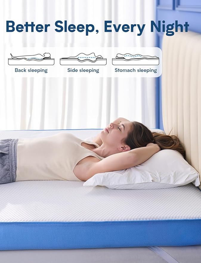 Extra Firm Mattress Topper King Size, 2026 Upgraded 4 Inch Firm High Density Memory Foam Bed Topper for Back Pain Relief, Cooling Gel + Bamboo Charcoal Mattress, CertiPUR-US, Washable Cover