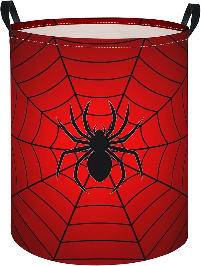 Baby Laundry Hamper kids laundry Basket Waterproof Laundry Bag for Bedroom Toy Clothes Organizer Room Décor(Spider Web) by Unknown