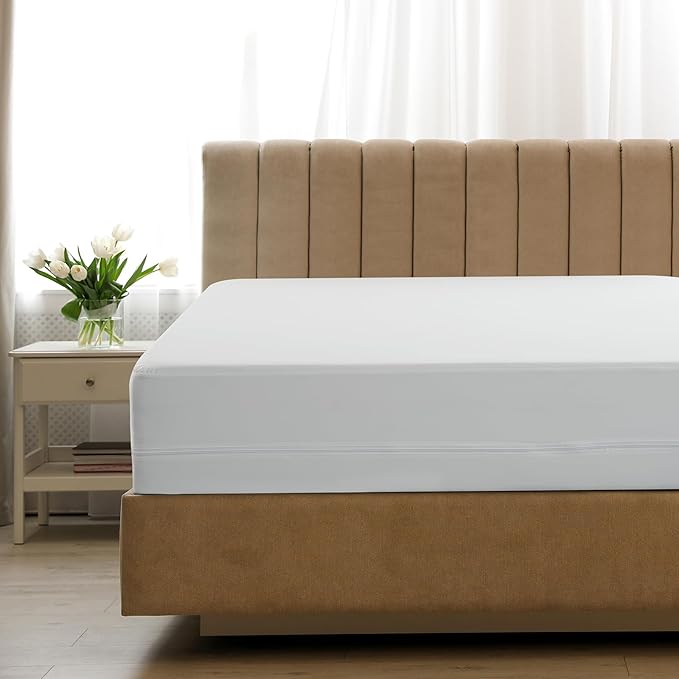 LUX Décor Twin Zippered Mattress Encasement (Pack of 2) - Bed Bug Proof, 100% Waterproof Mattress Protector - 14 Inches Deep All Sided Cover, Noiseless - 39X75