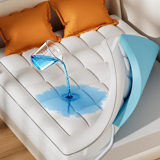 BDEUS Waterproof Dual Layer 4 Inch Memory Foam Mattress Topper Queen Size, 2 Inch Gel Memory Foam Plus 2 Inch Down Alternative Quilted Pillow Top Mattress Pad Cover for Kids, Pets