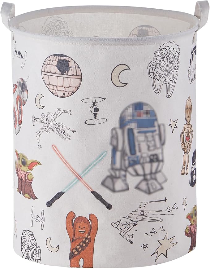 Room Nursery Decor,Baby Laundry Large Hamper Foldable With Waterproof Pe Coating,Dirty Clothes Basket Featuring The Child,Bedroom,Bathroom Set,Toy Bin,Kids Birthday Gifts,White (round) by BHXXRQRQ