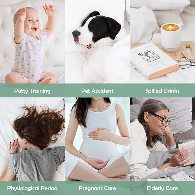 Cozymaker King Size 100% Waterproof Mattress Protector, Mattress Pad Cover Fitted 8"-21" Deep Pocket, 3D Air Fabric Soft Breathable Cooling Bed Cover Noiseless Washable, White-Fence