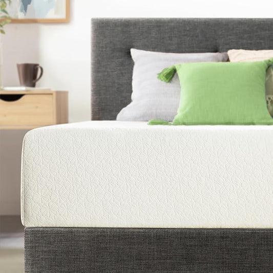 Best Price Mattress 10 inch Twin Mattress XL Long, Bed-In-A-Box, Green Tea Memory Foam,White