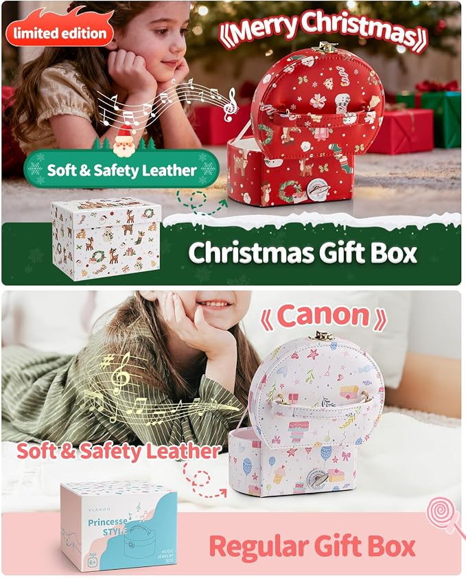 VLANDO Bithday Gift for Girl - Musical Jewelry Box for Girls, Small Kid Music Box with Ballerina for Party Bedroom Decor, Gifts for Girls Kids - Fantasy - Image 3