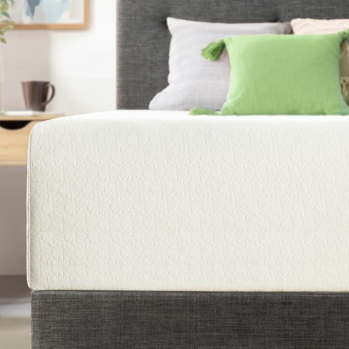 Best Price Mattress 14" Signature Green Tea Memory Foam Mattress, Full, White