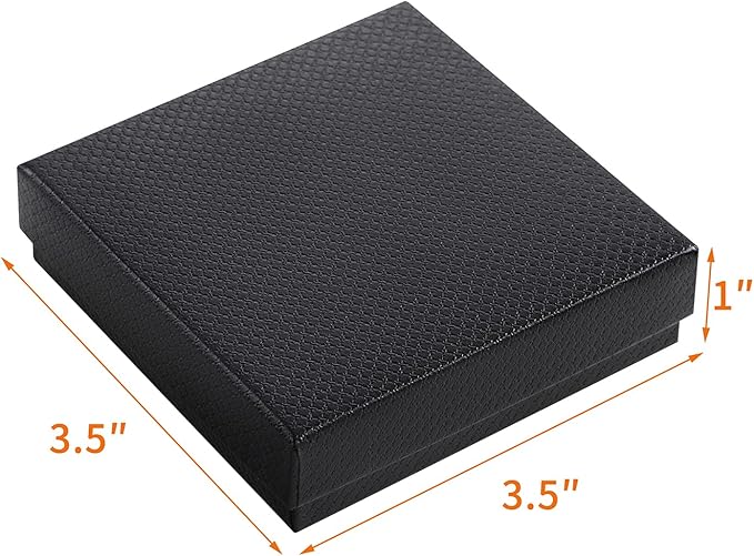 GEFTOL Jewelry Gift Boxes 96 Pack 3.5x3.5x1 Inch Cardboard Jewelry Boxes,Small Gift Boxes for Jewelry Earrings Necklaces Handmade Bangles Bracelets(Black) - Image 2