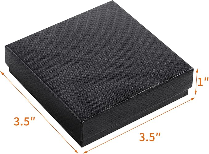GEFTOL Jewelry Gift Boxes 20 Pack 3.5x3.5x1 Inch Cardboard Jewelry Boxes,Small Gift Boxes for Jewelry Earrings Necklaces Handmade Bangles Bracelets(Black) - Image 2