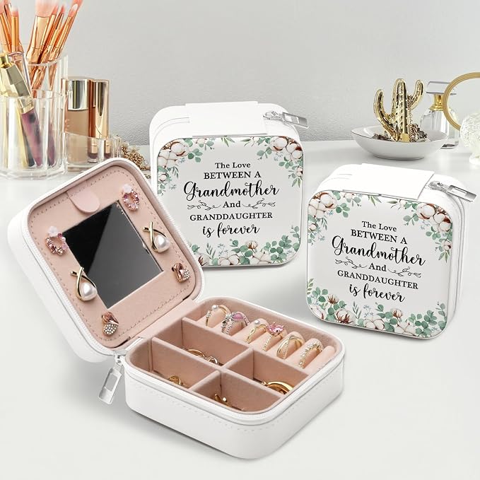 Grandma and Granddaughter Gift Jewelry Box, Grandma Gifts from Granddaughter, Granddaughters Gifts from Grandmother, Best Unique Birthday Christmas Gift for Grandmother Granddaughters Jewelry Case - Image 4