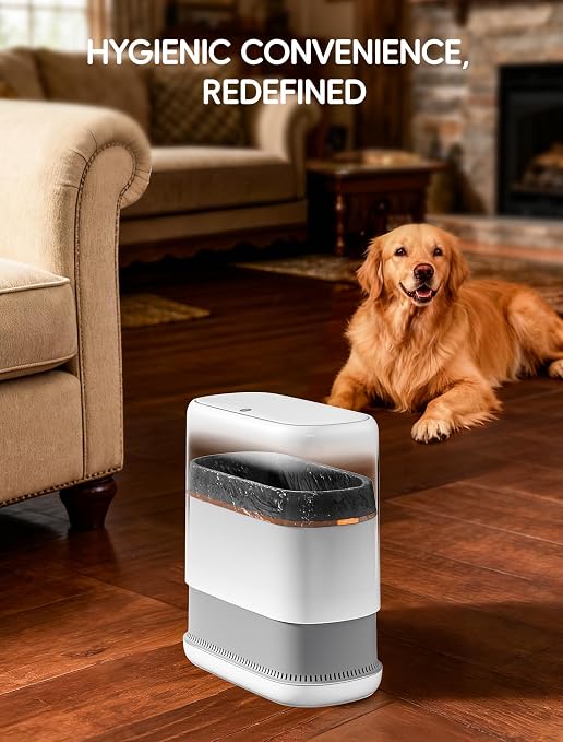 Bathroom Trash Can with Lid, Slim 2.3 Gallon Vacuum adsorption Garbage Bin, Narrow Press Top Waste Basket for Odor Control & Dog Proof for Bathroom Bedroom Office Home - Image 3