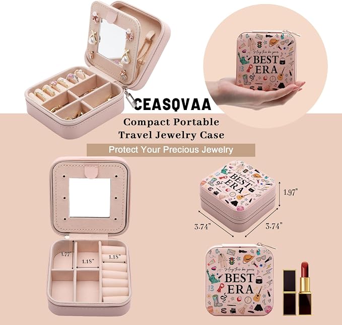 Best Jewelry Box Gift, Inspired Small Jewelry Case for Music Lovers Fans Women, Singer Merch Portable Jewelry Case, In My Best Jewelry Organizer Holder Storage Boxes - Image 3
