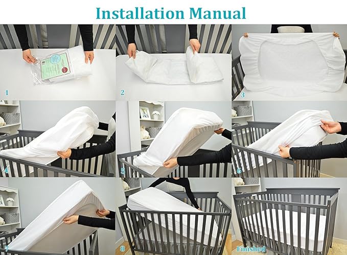 American Baby Company Waterproof Fitted Crib Mattress Protector 52" x 28" - Quilted, Noiseless, Soft & Breathable Crib & Toddler Mattress Pad Cover