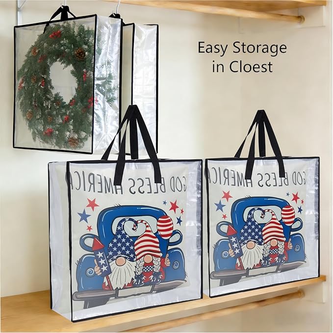 4-Pack Clear Heavy Duty Moving Bags and Storage Bags, 25 Gallon Large Moving Boxes Alternative for Wreath Storage Container, Under Bed Storage, Stadium Events, and College Moving Supplies - Image 3