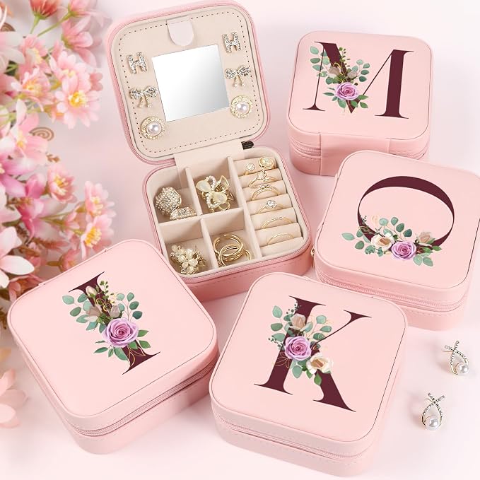 MFXIP Easter Basket Stuffers for Teens Essentials, Valentines Day Christmas Stocking Stuffers for Women Teen Girl Gifts Trendy Stuff Travel Jewelry Box Case Organizer Personalized Birthday Gifts - Image 6