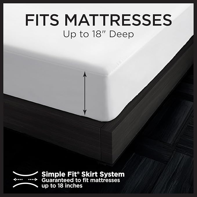 Protect-A-Bed Essential Mattress Protector King, Dust Mite Resistant, Noiseless and Odor-Resistant Mattress Cover, 100% Waterproof Top, Machine Washable, Fits 11"-18" Mattresses