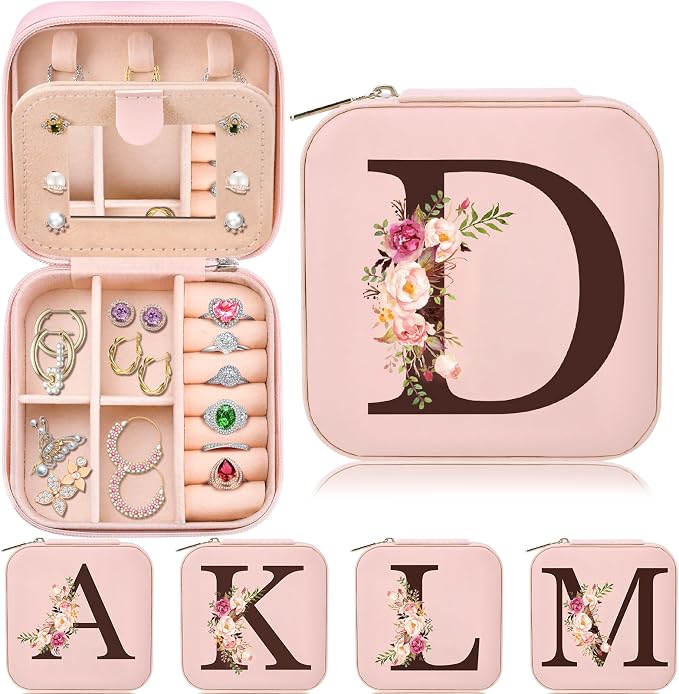 Inngeroo Christmas Gift for Women, Christmas Travel Jewelry Case Box Organizer Personalized Gifts for Mom Wife Women, Gift for Friend Sister Grandma Aunt by Inngeroo