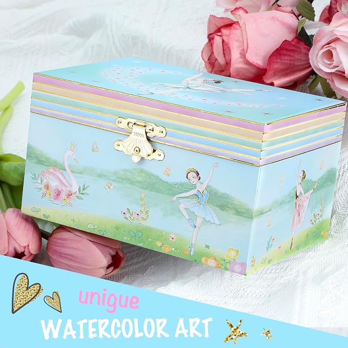 Ballerina Musical Jewelry Box for Little Girls - Keepsake Box for Jewelry & Treasures - Perfect Birthday or Holiday Surprise for Daughter, Granddaughter & Niece - Image 5