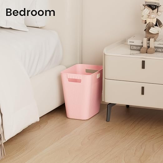 JOYMOOP Slim Trash Can 3-Pack, 2.9 Gallon Plastic Wastebasket for Bathroom, Bedroom, Office, Kitchen with 4 Rolls Bags, White - Image 6