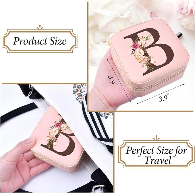 Christmas Gifts for Teen Girls, Travel Jewelry Case Box Organizer Personalized Gifts for Mom Wife Women, Necklace Earrings Box Gift for Teen Girls - Image 4