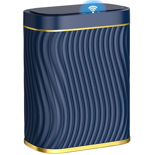 Ogikey Bathroom Small Trash Can with Automatic Touchless Lid, 2.6 Gallon Smart Garbage Can Narrow Waterproof Trash Bin for Bedroom, Office, Living Room by Ogikey