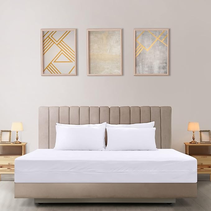 Utopia Bedding Mattress Protector Zippered California King Size, 100% Waterproof Bed Bug and Dust Mite Proof Mattress Encasement, Absorbent 6 Sided Mattress Cover