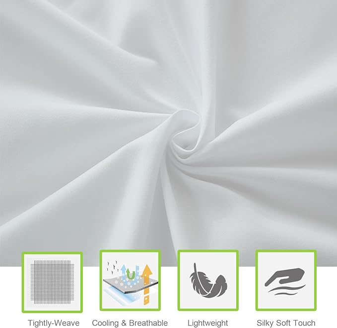 ILAVANDE White King Sheets Set 6 Piece,Hotel Luxury Super Soft 1800 Series Microfiber Bed Sheets King Set-Wrinkle & Fade Resistant-14 Deep Pockets Sheets for King Size Bed(King,White)