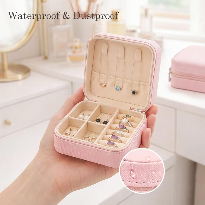 Easytle 24 Pcs Travel Jewelry Box Exquisite Travel Jewelry Case Portable Jewellery Storage Holder Organizer Box Small Jewelry Organizer for Rings Earrings Necklaces Pendants Bracelets Watches - Image 6