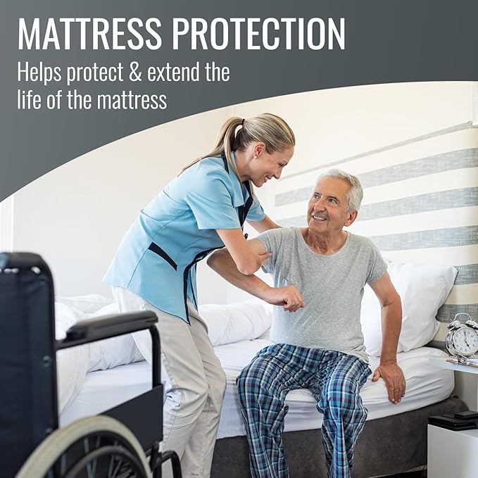 DMI Waterproof Mattress Protector, Mattress Pad, Waterproof Mattress Cover, Bed Pad and Bed Cover, Encased Zippered Fit, Full (Pack of 24)
