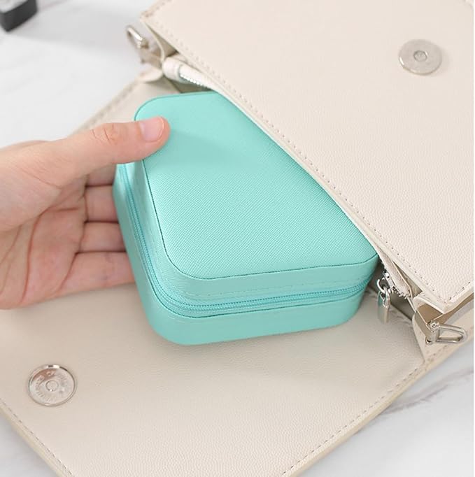 Travel Jewelry Case 2 Pack Mini Travel jewelry Box Portable Organizer Women Girls Gift Box for Rings Earrings Necklaces Bracelets - Image 5
