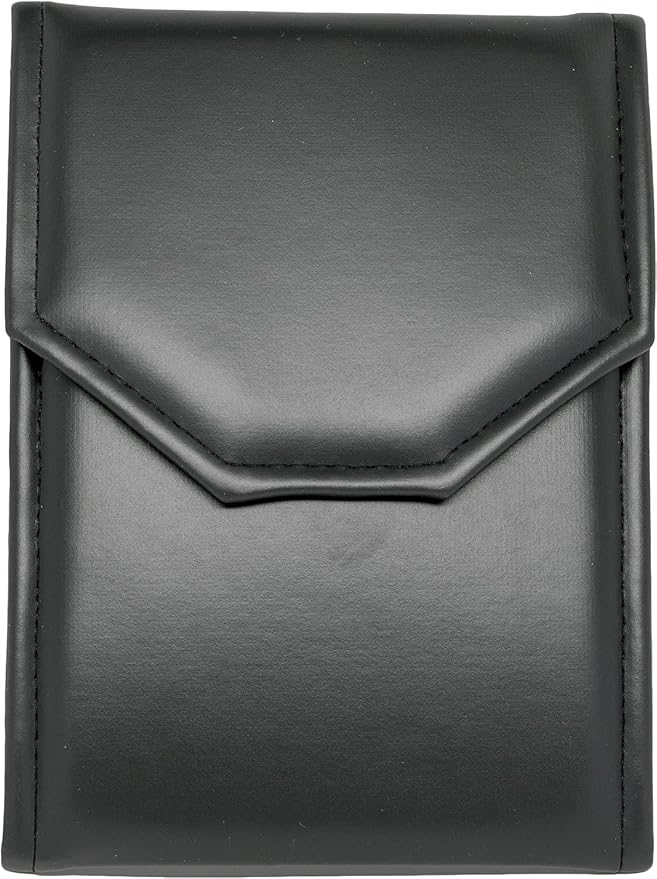 Novel Box Necklace Display Pearl Folder 7x5 inch Small Travel Jewelry Case - Wedding Jewelry Storage Holder with Smooth Finish - Jewelry Organizer Necklace Box - Black/White Stitched - Image 9
