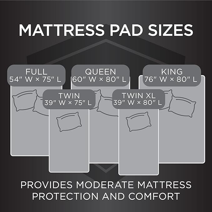 Protect-A-Bed Essential Mattress Pad Queen, 100% Waterproof, Dust Mite Barrier Mattress Pad, Breathable & Quiet, Antimicrobial, Fits 11"-18" Mattresses